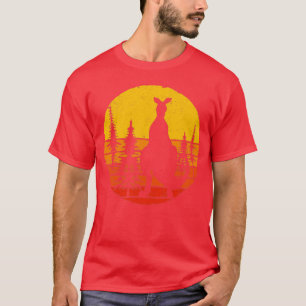 T-shirt Retro Australie Backpacker Zoo Animal Kangaroo