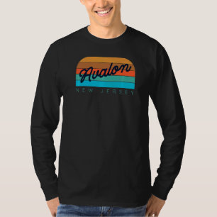 T-shirt Retro Avalon New Jersey Nj Ocean Beach Vacances