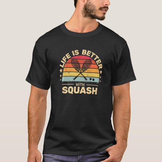 T-shirt rétro avec Squash pour Squash Player (Devant)