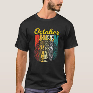 T-shirt Retro Awesome Jundixième Queen Octobre Queen Femme