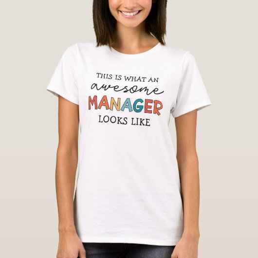 T-shirt Retro Awesome Manager Funny (Devant)