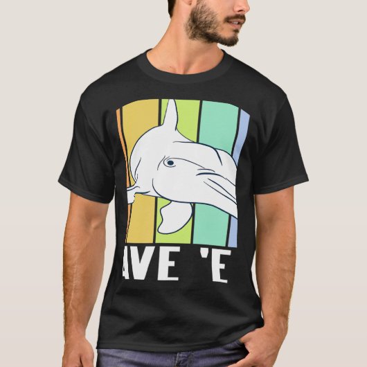 T-shirt Retro Awesome Save 'Em Dolphins Marine  Present (Devant)