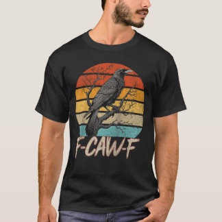 T-shirt Retro awF Drôle Corbeau Oiseau Grunge Conception R