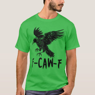 T-shirt Rétro awF Oiseau noir Corbeau Drôle Corbeau Oiseau