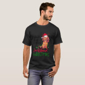 T-shirt Retro Ayez Vous Joyeux Dachshund Noël Wein (Devant entier)