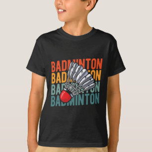 T-shirt Retro Badminton Racket Team - Joueur Vintage Shutt