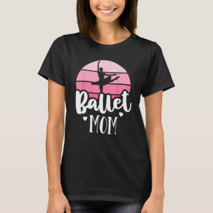 T-shirt Retro Ballet Maman Pink Ballerina Chemise Vintage