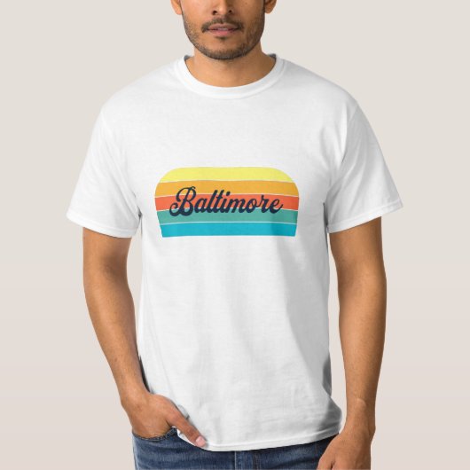 T-shirt Retro Baltimore (Devant)