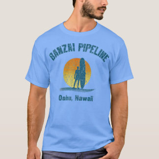 T-shirt Rétro Banzai Pipeline Surfer Oahu Hawaii 