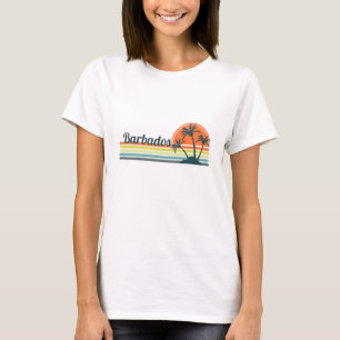 T-shirt Retro Barbados Sunset