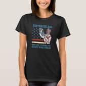 T-shirt Retro Bartender Papa Comme Un Papa Normal Heureux  (Devant)