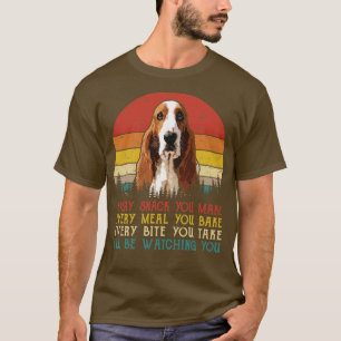 T-shirt Retro Basset Hound Chaque Snack Que Vous Faites Ch