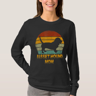 T-shirt Retro Basset Hound Maman Doxie Chien Propriétaire