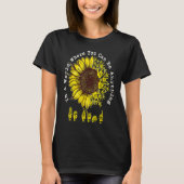 T-shirt Retro Be Kind Sunflower Peace Hand Sign Mental Hea (Devant)