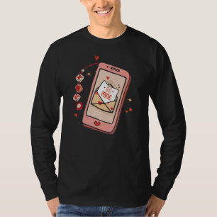 T-shirt Retro Be Mine Phone Love Heart Happy Valentin