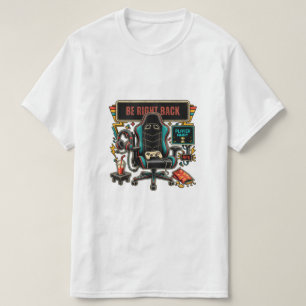 T-shirt Retro Be Right Back Gaming