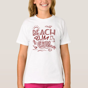 T-shirt Retro Beach Bum Girl