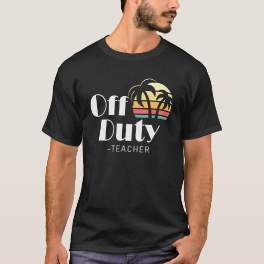 T-shirt Retro Beach Palm Trees coucher de soleil - Enseign (Devant)