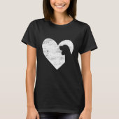T-shirt Retro Beagle Dog Heart Valentine's Day Dog Lover (Devant)