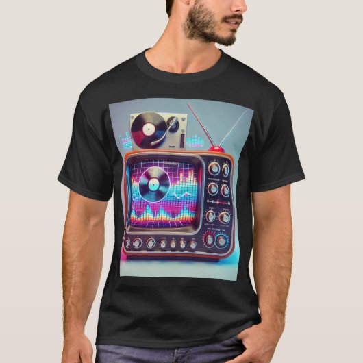 T-shirt "Retro Beatwave : Vibes Rétro, Rythme Moderne !" (Devant)