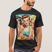 T-shirt Retro Beauty Pin Up (Devant)