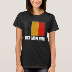 T-shirt Retro Belgique Drapeau Meilleure maman Jour des Mè