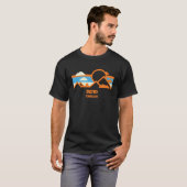 T-shirt Retro Bend Oregon Mountain Range Sunset (Devant entier)