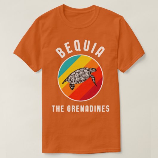 T-shirt Retro Bequia Les Grenadines Vacances Souvenir Vint (Design devant)