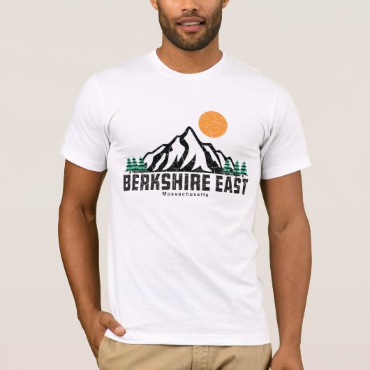 T-shirt Retro Berkshire East Ski Mountain Sunset (Devant)