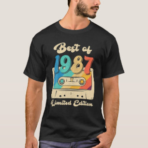 T-shirt Retro Best Of 1987 Cassette Tape 35E Anniversaire