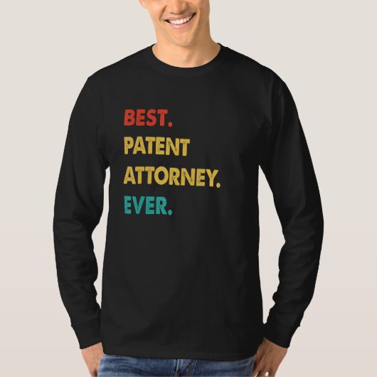 T-shirt Retro Best Patent Attorney Ever (Devant)