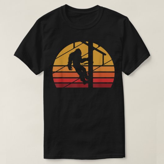 T-shirt Rétro Bigfoot Lineman Electricien Sasquatch Linewo (Design devant)