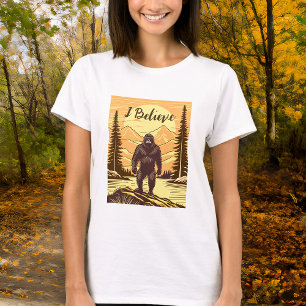 T-shirt Retro Bigfoot Vintage Sasquatch Montagnes