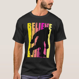 T-shirt Retro Bigfoot Yeti Vintage perturbé Amusants Amusa