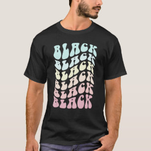 T-shirt Retro BLACK Couleur Équipe Jeu de guerre Soixante 