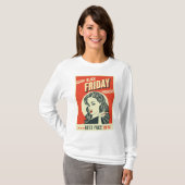 T-shirt Retro Black Friday Pop Art Pin-Up Girl (Devant entier)