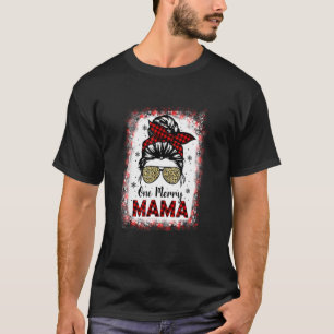 T-shirt Retro Bleached One Merry Mama Leopard Buffalo Plai