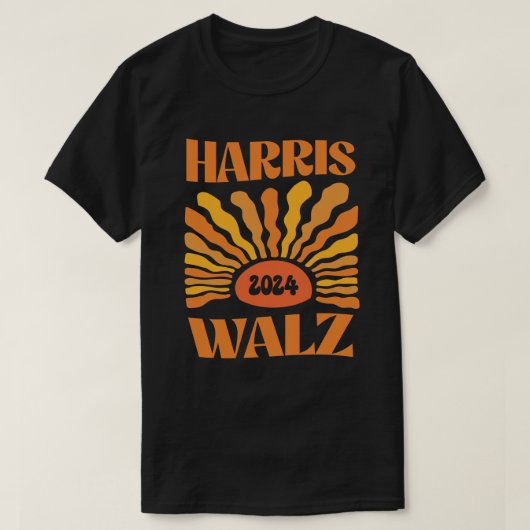 T-shirt Retro Boho Harris Walz 2024 (Design devant)