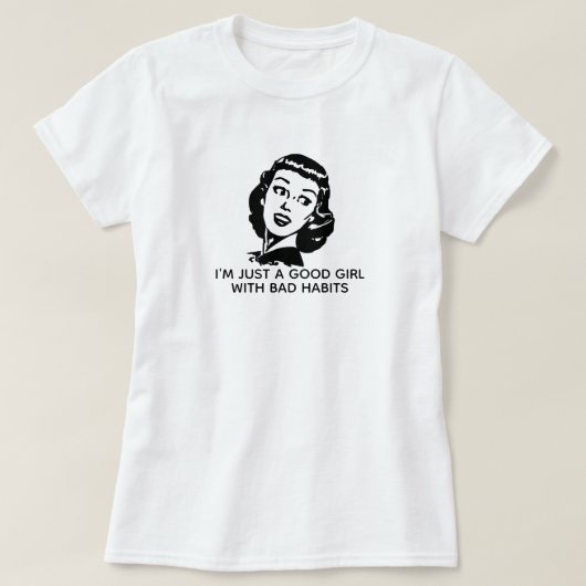 T-Shirt Rétro Bonne Fille (Design devant)