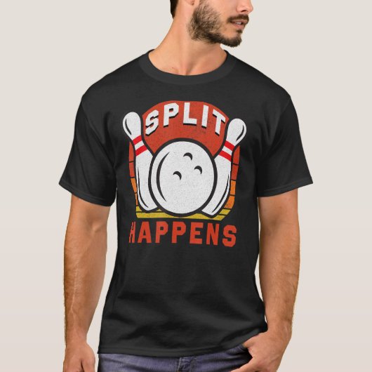 T-shirt Rétro Bowling Split Se Produit Bowling Sayings (Devant)