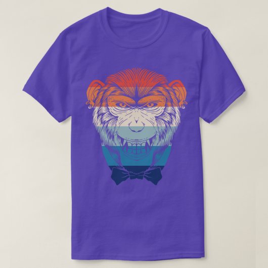 T-shirt Rétro Bowtie Chimp 1 (Design devant)