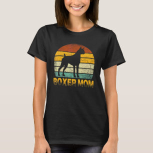 T-shirt Retro Boxer Maman Doxie Chien Propriétaire Mère An