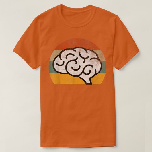 T-shirt Retro Brain Neuroscience Distressed Science Funny (Design devant)