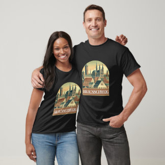 T-shirt Retro Braunschweig Skyline