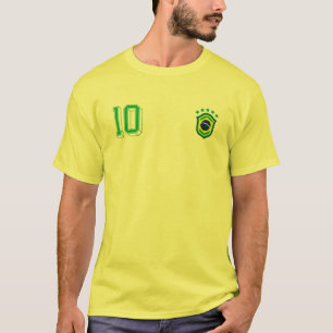 T-shirt Retro Brésil Soccer Jersey Brésil Futebol Brasi