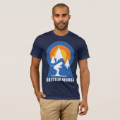 T-shirt Retro Bretton Woods Mountain Ski Sunset (Devant entier)