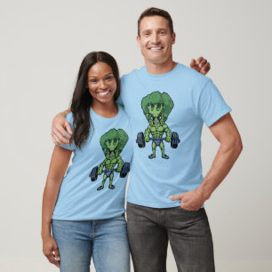 T-shirt Retro Broccoli Gym Fitness Motivation Bodybuilding