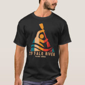 T-shirt Retro Buffalo River Kayak (Devant)