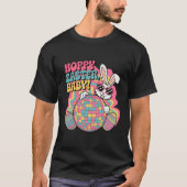 T-shirt Retro Bunny Disco Hoppy Pâques (Devant)