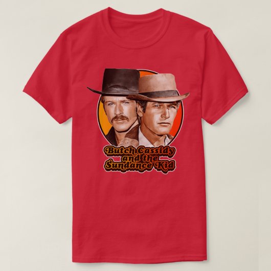 T-shirt Retro Butch Cassidy et Sundance Kid Tribute (Design devant)